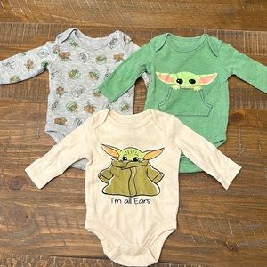 0-3mo Baby Yoda Onesie Set